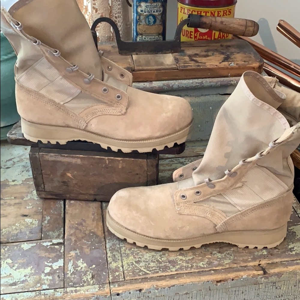 Suede/Canvas Boots